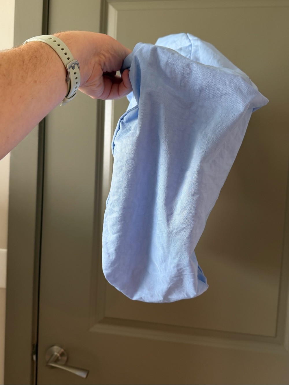 BAGGU | Puffy Cloud Tote Bag in French Blue - Picture 6 of 12